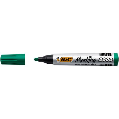 Marker permanent BIC 2000, varf rotund 1.7 mm, verde BPTCCT8034