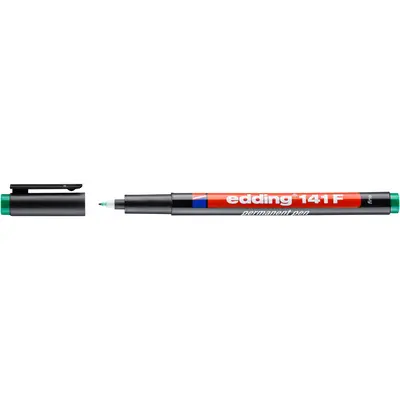 Marker permanent edding 141, corp din plastic, varf rotund, 0.6 mm, verde BPTCED1415