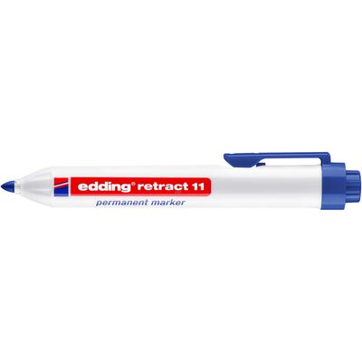 Marker permanent edding retract 11, corp din plastic, varf rotund, 1.5-3 mm, albastru BPTCED011003