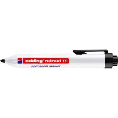 Marker permanent edding retract 11, corp din plastic, varf rotund, 1.5-3 mm, negru BPTCED011001
