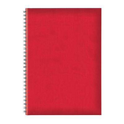 Agenda B5 TUCSON, nedatata, hartie offset alb, spira ascunsa, coperta rosu BPTCEJ251802