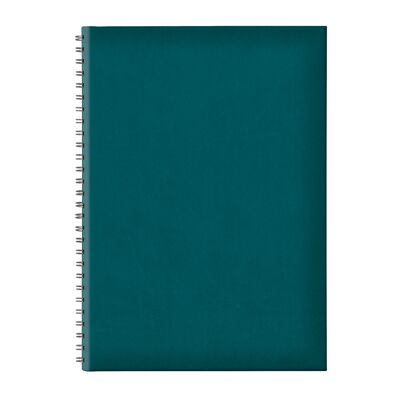 Agenda B5 TUCSON, nedatata, hartie offset alb, spira ascunsa, coperta verde petrol BPTCEJ251804