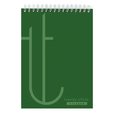 Blocnotes cu spira, Trendy Green, A4, dictando, 80 file BPTCCI780037