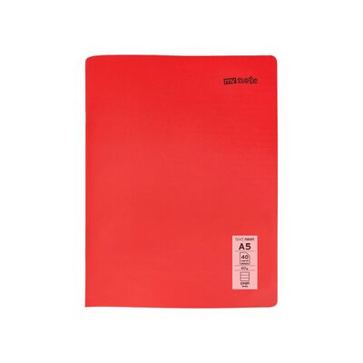 Caiet capsat Mynote, format A5, 40 file offset 60 g/mp, liniatura dictando, coperta PP neon, mix de 8 culori BPTCCI0002127
