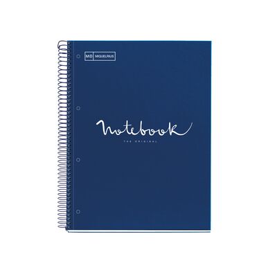 Caiet cu spira, Miquelrius, Emotion, A5, matematica, 120 file, coperta carton dur, albastru BPTCMQ46089