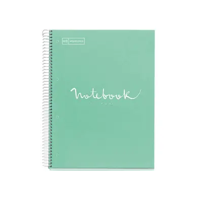 Caiet cu spira Miquelrius Emotions, A4, liniatura punctata, 80 file, coperta carton dur plastifiat, menta BPTCMQ047001