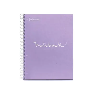 Caiet cu spira Miquelrius Emotions, A5, liniatura punctata, 80 file, coperta carton dur plastifiat, lavanda BPTCMQ046557