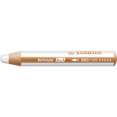 Creion Stabilo Woody 3 in 1, alb BPTCSW880100