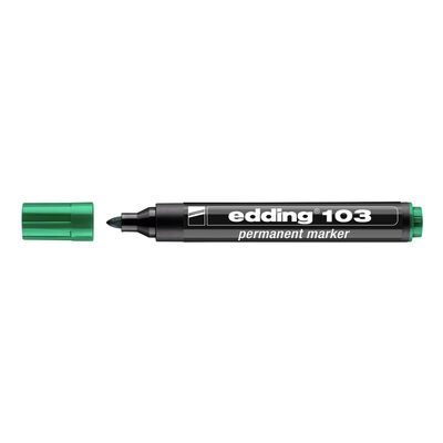 Marker Edding 103 permanent, varf rotund 1.5-3mm, verde BPTCED103004