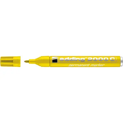 Marker Edding 2000 permanent varf rotund 1.5-3 mm, galben BPTCED200005