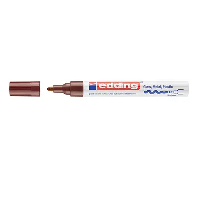 Marker Edding 750 cu vopsea corp metalic varf 2-4mm maro, rezistent, durabil, varf rotund BPTCED7507