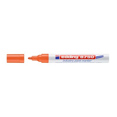 Marker Edding 8750, cu vopsea, corp metalic, varf rotund 2-4mm,portocaliu BPTCED87506