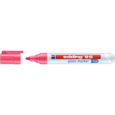 Marker pentru sticla edding 95, corp plastic, varf rotund, 1.5-3 mm, roz BPTCED495009