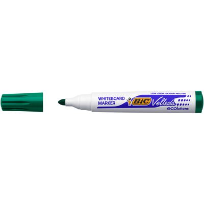 Marker pentru tabla Bic Eco Velleda 1701, varf rotund 2 mm, verde BPTCCT8235