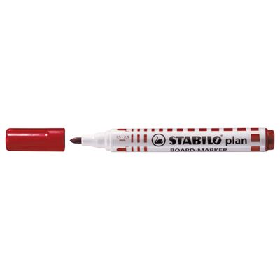Marker pentru tabla Stabilo Plan 64, varf rotund, 2.5-3.5mm, rosu BPTCSW6413