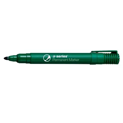 Marker permanent A-series, varf rotund, 2 mm, verde BPTCAY01095