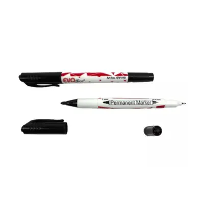 Marker permanent EVOffice, CD/DVD, 0.4/1 mm, negru BPTCEV248826