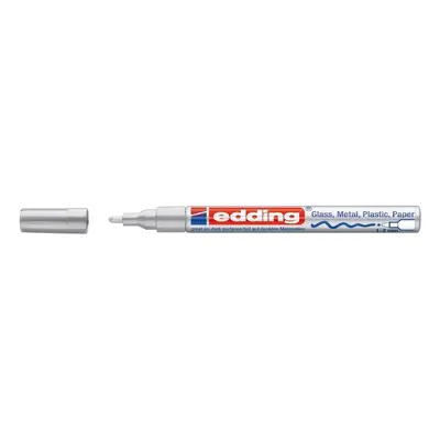 Marker permanent Edding 751 cu vopsea, corp metalic, varf rotund, 1-2 mm, argintiu BPTCED751054