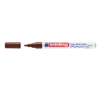 Marker permanent Edding 751 cu vopsea, varf 1-2MM, maro BPTCED751007