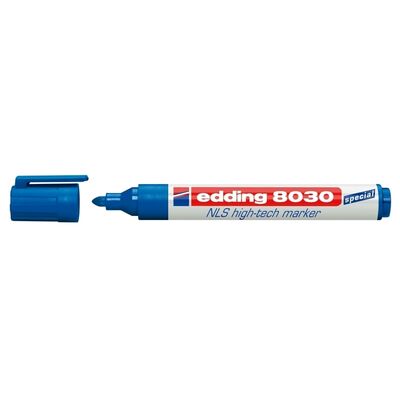 Marker permanent Edding 8030, varf rotund, 1.5-3 mm, albastru BPTCED80303