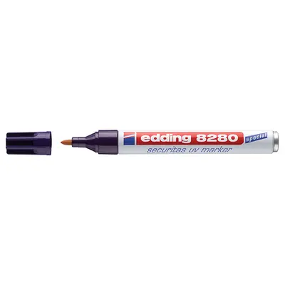 Marker permanent Edding UV 8280, varf rotund, 1.5-3 mm, alb BPTCED8280