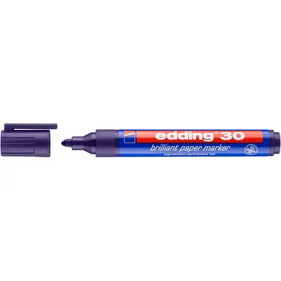 Marker permanent edding 30, corp plastic, varf rotund, 1.5-3 mm, violet BPTCED300008