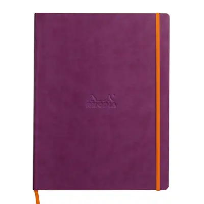 Notebook  A4+ Rhodiarama, 80 file, ivory dictando, mov BPTCCF1177105