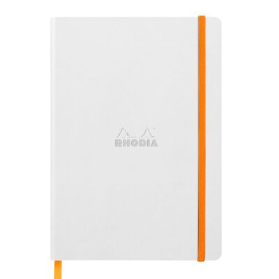 Notebook A5 Rhodiarama, 80 file, ivory, dictando, alb BPTCCF1173862