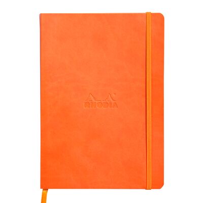 Notebook A5 Rhodiarama, 80 file, ivory, dictando, tangerine BPTCCF1174142