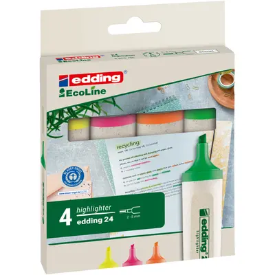 Textmarker Edding, E24, 4 culori/set BPTCED004244