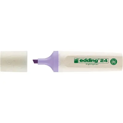 Textmarker edding Ecoline 24, corp din plastic reciclat, varf tesit, 2-5 mm, violet pastel BPTCED24134