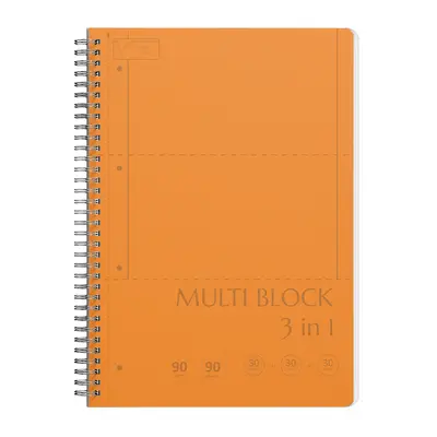 Caiet A4 cu spira, cu 3 subiecte, 90 file, 80g/mp, coperta PP BPTCCI987532