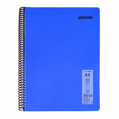 Caiet cu spira Mynote, PP A5, 60 file, matematica, Neon BPTCCI0023996