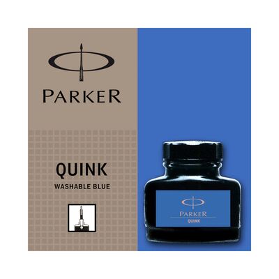 Calimara cerneala Parker Quink Washable, 57 ml, albastra BPTCWM23010