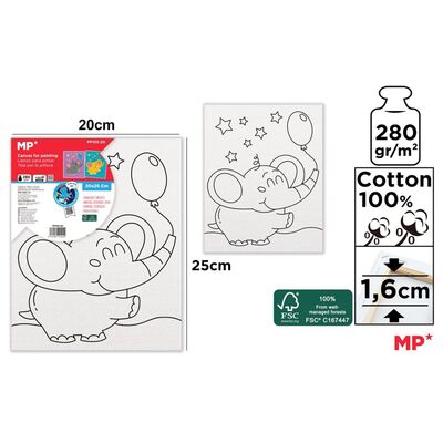 Canvas Main Paper, 20x25 cm, 280gr/mp, tematica elefant BPTCMR225454