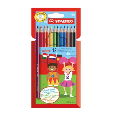 Creioane colorate Stabilo Color, 2.5 mm, 12 culori/set BPTCSW1719120