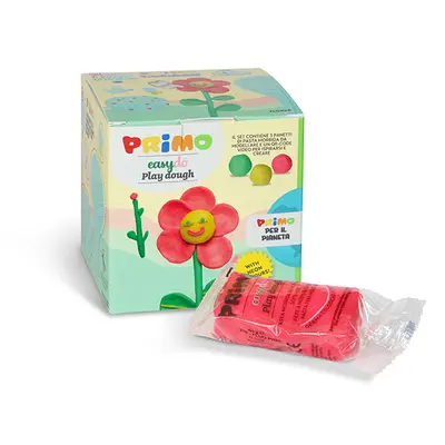 Cub creativ Morocolor Primo Cubido plastilina, 3 culori a 60 g, design floare BPTCMC299330