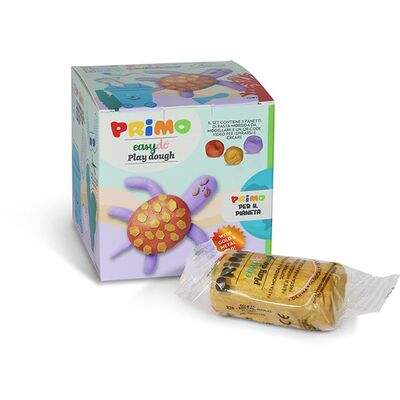 Cub creativ Morocolor Primo Cubido plastilina, 3 culori a 60 g, design picaturaplastilina, 3 culori a 60 g, design testoasa BPTCMC299220