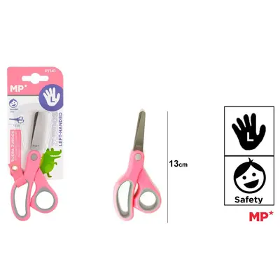 Foarfeca scolara pentru stangaci Main Paper, 13 cm, roz BPTCMR155836