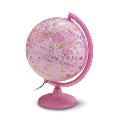 Glob PinkZoo, diametru 25 cm, iluminat BPTCTB00430