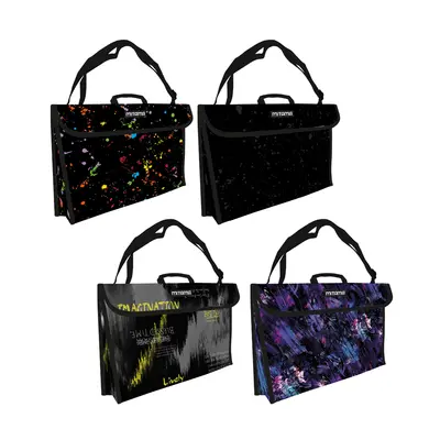 Mapa impermeabila Mitama, A3, bretea detasabila, design negru BPTCMI064845