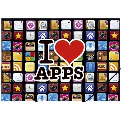 Mapa plastic A4, prindere cu elastic, design aplicatii BPTCPJ006445