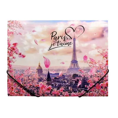 Mapa plastic Panta Plast, A4, inchidere elastic, design paris BPTCPJ006456