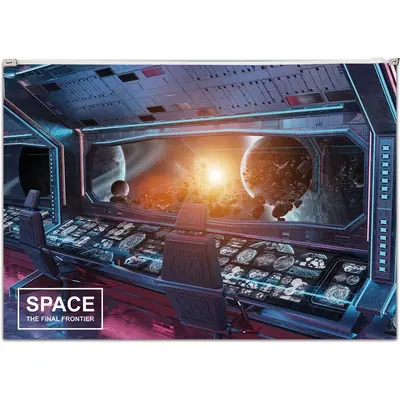 Mapa plastic inchidere cu fermoar, A4, design Spatiu BPTCPJ006884