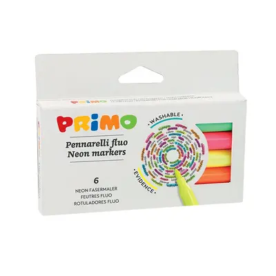 Markere neon Morocolor Primo, 6 culori BPTCMC006013