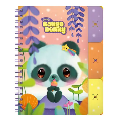 Notes cu separatoare si spira Bangoberry Pally Panda, 200 pagini BPTCGR128701