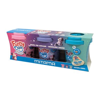 Pasta modelare Mitama, 3 culori, verde, marin, rosu BPTCMI063850