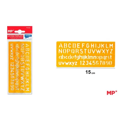 Sablon plastic Main Paper, 15 cm, litere si cifre, blister BPTCMR966875