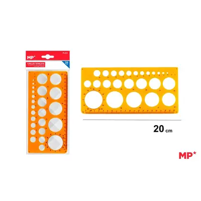 Sablon plastic Main Paper, 20 cm, figuri geometrice, blister BPTCMR966790