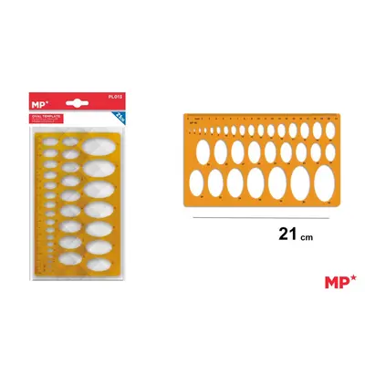 Sablon plastic Main Paper, 21 cm, figuri geometrice, blister BPTCMR966806